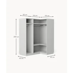 Discount Armario Esquinero Modular Charlotte, 3 Puertas (165 Cm), Diferentes Variantes Armarios