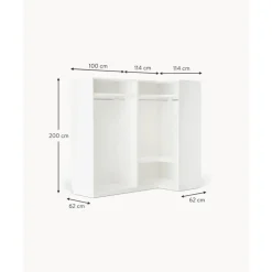 Discount Armario Esquinero Modular Leon, 4 Puertas (215 Cm), Diferentes Variantes Armarios