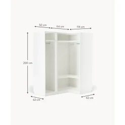 Hot Armario Esquinero Modular Charlotte, 3 Puertas (165 Cm), Diferentes Variantes Armarios