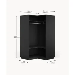 New Armario Esquinero Modular Leon, 2 Puertas (115 Cm), Diferentes Variantes Armarios