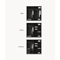 Fashion Armario Modular Leon, 2 Puertas Correderas (200 Cm), Diferentes Variantes Armarios