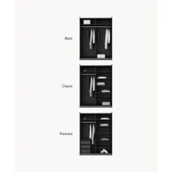 Clearance Armario Modular Leon, 2 Puertas Correderas (150 Cm), Diferentes Variantes Armarios