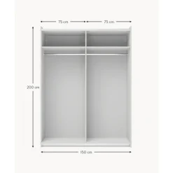 Clearance Armario Modular Leon, 2 Puertas Correderas (150 Cm), Diferentes Variantes Armarios
