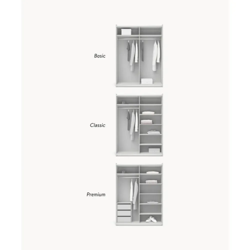 Clearance Armario Modular Leon, 2 Puertas Correderas (150 Cm), Diferentes Variantes Armarios