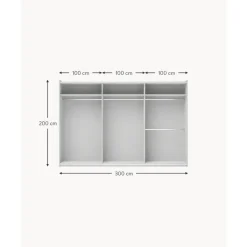 Clearance Armario Modular Leon, 3 Puertas Correderas (300 Cm), Diferentes Variantes Armarios