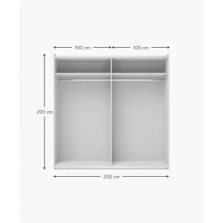 New Armario Modular Leon, 2 Puertas Correderas (200 Cm), Diferentes Variantes Armarios