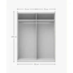 Online Armario Modular Simone, 2 Puertas Correderas (150 Cm), Diferentes Variantes Armarios
