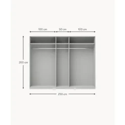 New Armario Modular Simone, 5 Puertas (250 Cm), Diferentes Variantes Armarios