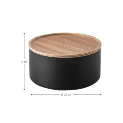 Clearance Bote Con Tapadera De Madera Rin Joyeros
