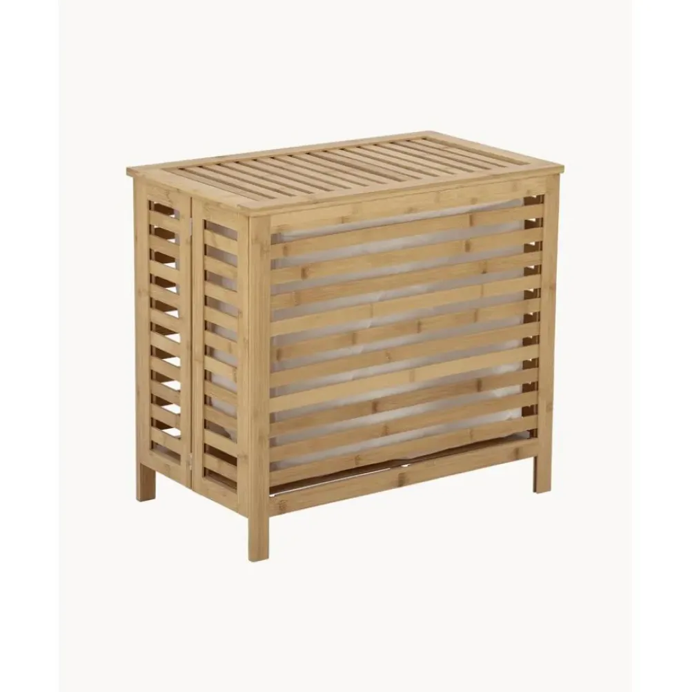 Sale Cesta De Lavanderia De Bambu Con Bolsa De Tela Aden Cestos De La Ropa
