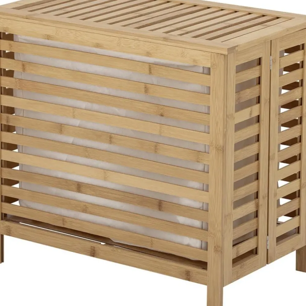 Sale Cesta De Lavanderia De Bambu Con Bolsa De Tela Aden Cestos De La Ropa