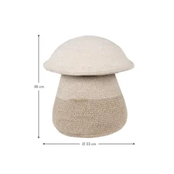 Fashion Cesta Infantil Artesanal Mushroom, 38 Cm Cestas