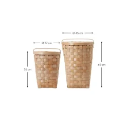 Fashion Cestas Artesanales Natur, 2 Uds. Cestas
