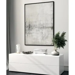 Fashion Cuadro En Lienzo Pintado A Mano Simple Living, Marco De Madera Lienzos