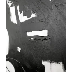 Outlet Cuadro En Lienzo Pintado A Mano Playblack, Marco De Madera Lienzos