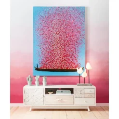 Fashion Cuadro En Lienzo Pintado Flower Boat Lienzos