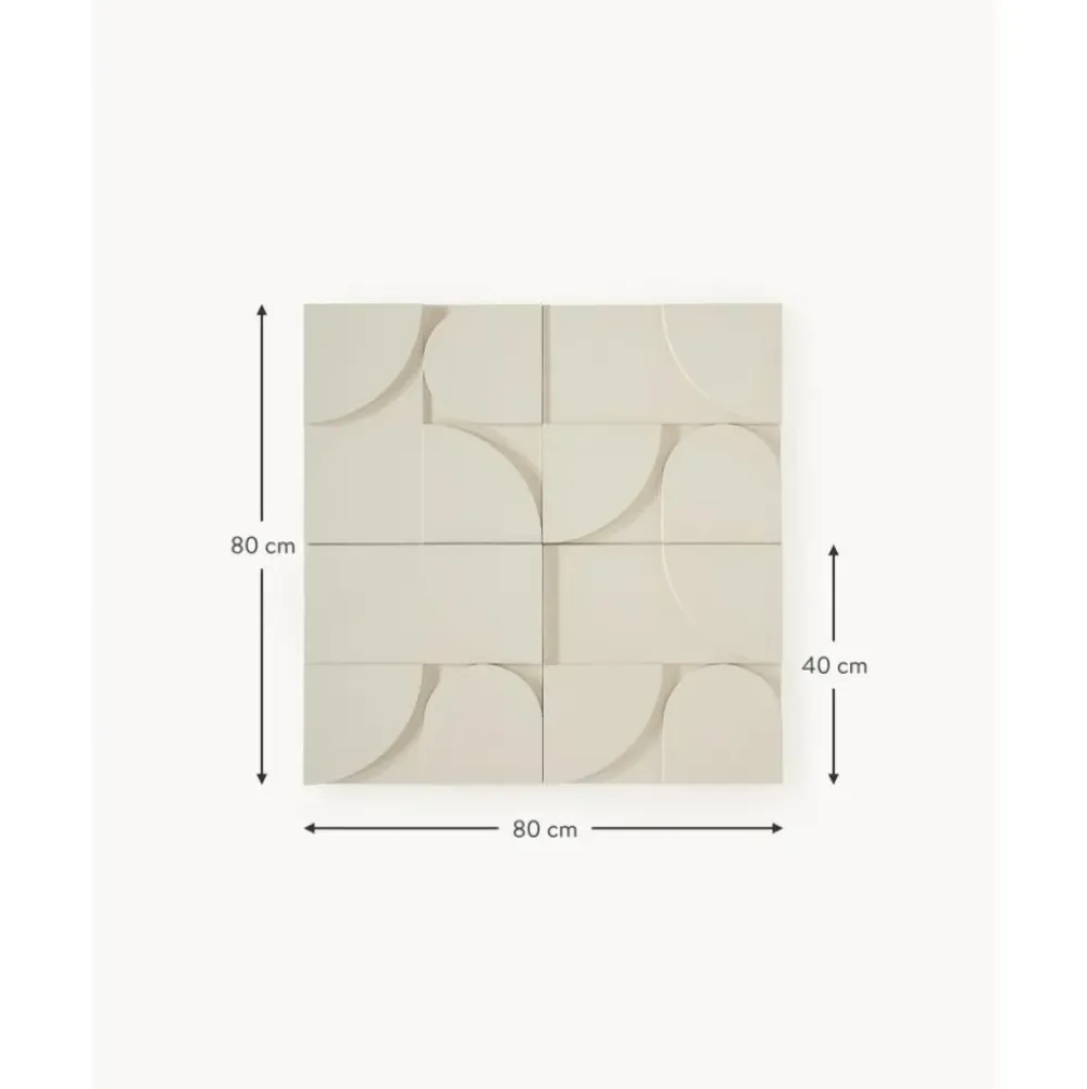 Fashion Decoracion De Pared De Madera Massimo, 4 Uds. Objetos Decorativos De Pared