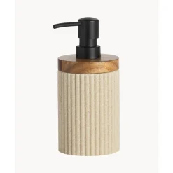 New Dosificador De Jabon Con Madera Laura Dispensador De Jabon Y Jaboneras