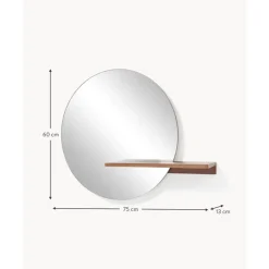 Sale Espejo De Pared Con Estante De Madera Sandro Espejos De Pared