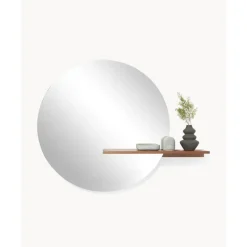 Best Espejo De Pared Grande Con Estante De Madera Sandro Espejos De Pared