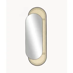 Sale Espejo De Pared Ovalado Con Tejido Vienes Esma Espejos De Pared