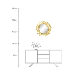 Clearance Espejo De Pared Redondo De Metal Butterfly, Estilo Vintage Espejos De Pared