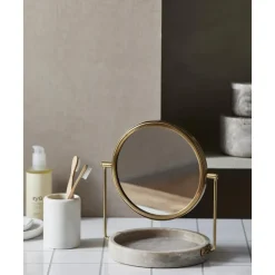 Outlet Espejo Tocador Con Bandeja De Marmol Haja Espejos De Maquillaje