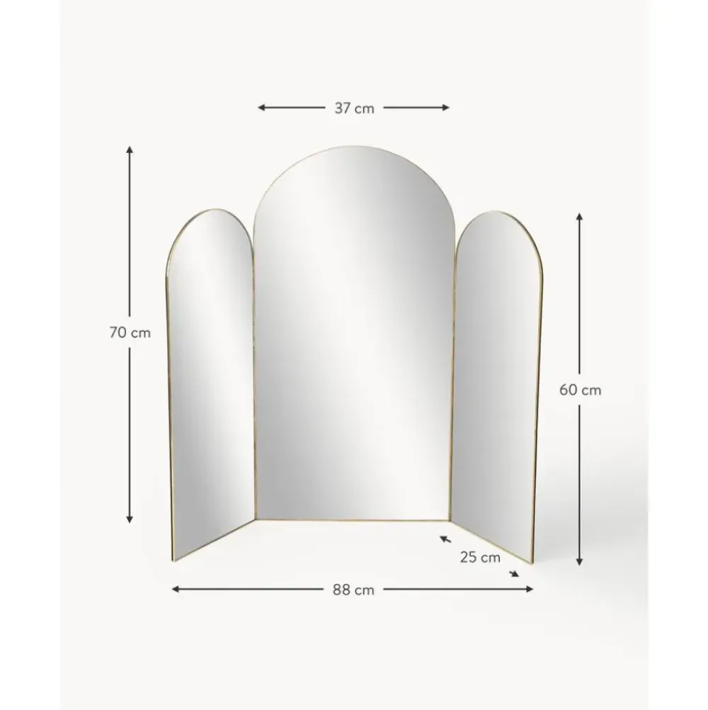 Discount Espejo Triple Maple Espejos De Pared