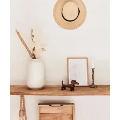 Clearance Figura Decorativa De Madera De Nogal Hund Figuras Decorativas