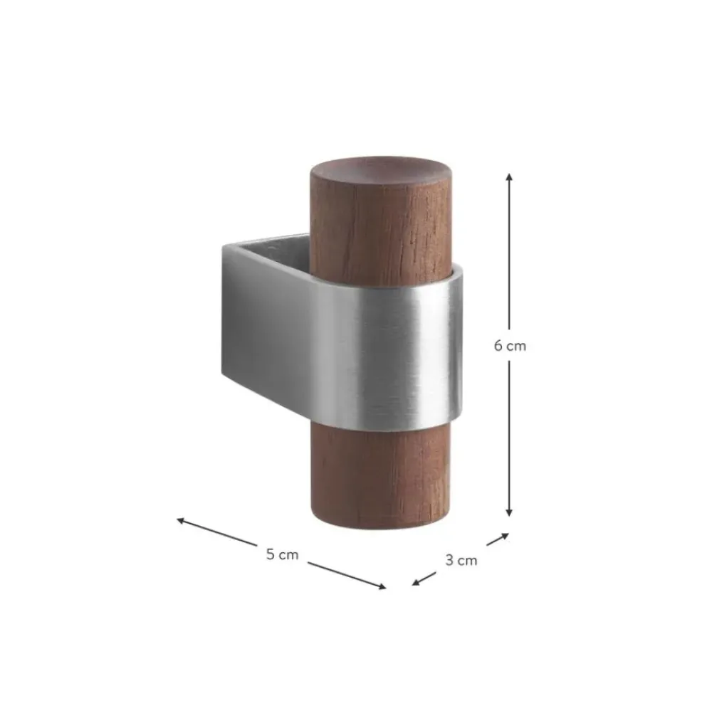 New Ganchos De Pared De Madera De Nogal Dowel Percheros