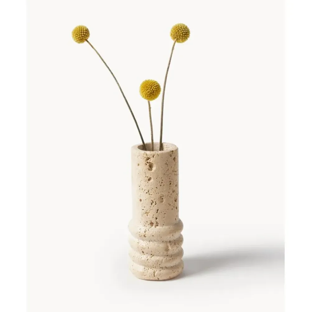 Best Jarron Pequeno Decorativo De Travertino Cleighton Jarrones