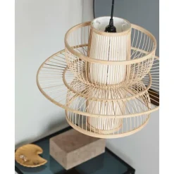 Clearance Lampara De Techo Artesanal De Bambu Sigyn Lamparas De Techo