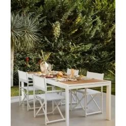 Outlet Mesa De Exterior Extensible Elias, 140-200 X 90 Cm Muebles De Jardin