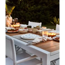 Outlet Mesa De Exterior Extensible Elias, 140-200 X 90 Cm Muebles De Jardin