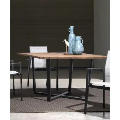 New Mesa Para Exterior De Madera De Acacia Helsinki, 130 X 75 Cm Muebles De Jardin