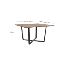 New Mesa Para Exterior De Madera De Acacia Helsinki, 130 X 75 Cm Muebles De Jardin