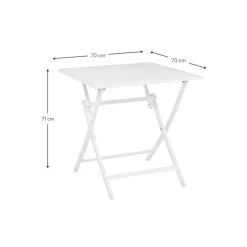 Outlet Mesa Plegable Para Exterior Elin, 70 X 70 Cm Muebles De Jardin