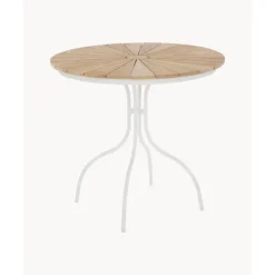 Online Mesa Redonda Para Exterior Hard & Ellen, Tablero De Madera De Teca Muebles De Jardin