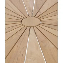Online Mesa Redonda Para Exterior Hard & Ellen, Tablero De Madera De Teca Muebles De Jardin