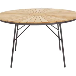 Sale Mesa Redonda Para Exterior De Madera De Teca Hard & Ellen, Tamanos Diferentes Muebles De Jardin