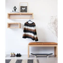 Fashion Perchero De Pared De Bambu Rib, Tamanos Diferentes Percheros