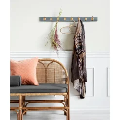 Best Perchero De Pared De Madera Edgy, 8 Ganchos Percheros
