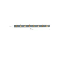Best Perchero De Pared De Madera Edgy, 8 Ganchos Percheros