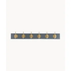 Hot Perchero De Pared De Madera Edgy, 6 Ganchos Percheros