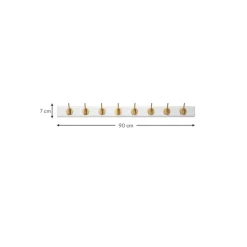 Online Perchero De Pared De Madera Edgy, 8 Ganchos Percheros