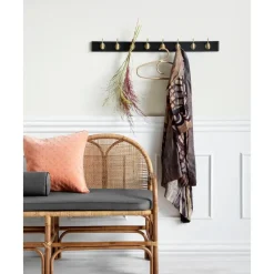 Discount Perchero De Pared De Madera Edgy, 8 Ganchos Percheros