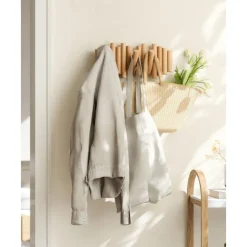 New Perchero De Pared De Madera De Pino Picket Percheros