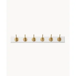 Best Perchero De Pared De Madera Edgy, 6 Ganchos Percheros