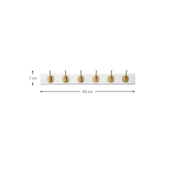 Best Perchero De Pared De Madera Edgy, 6 Ganchos Percheros