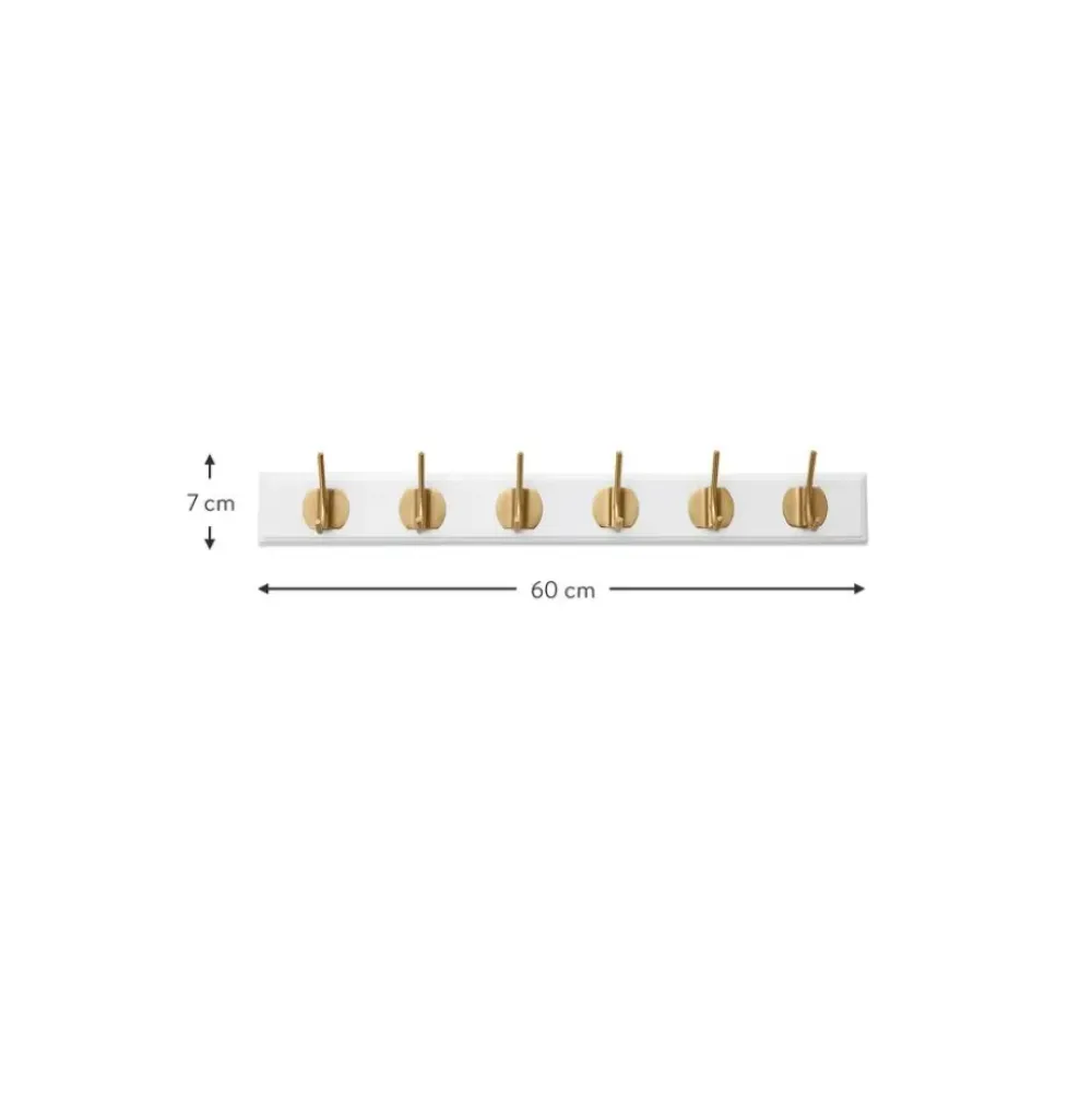 Best Perchero De Pared De Madera Edgy, 6 Ganchos Percheros